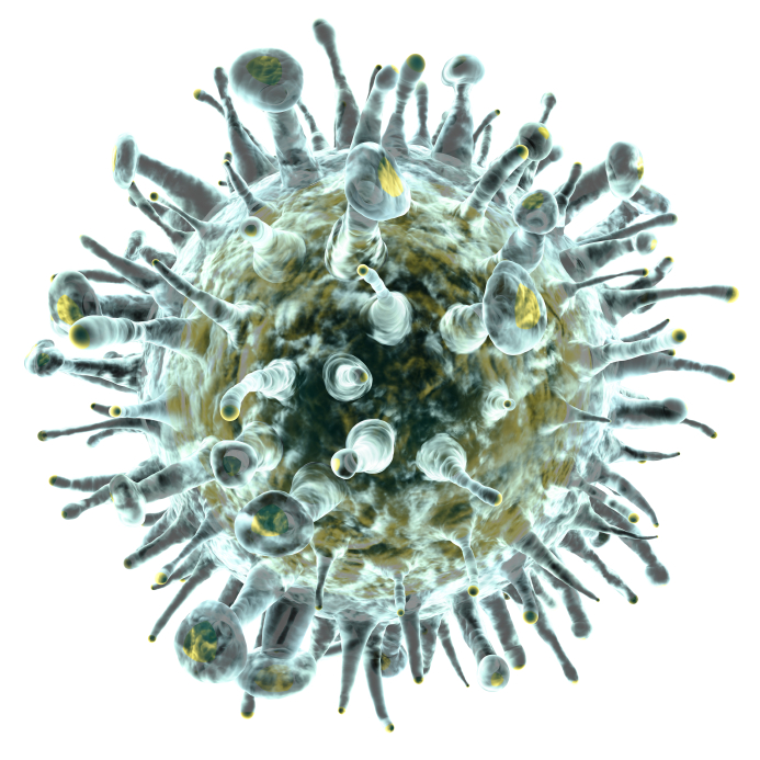 Darstellung des Grippevirus
